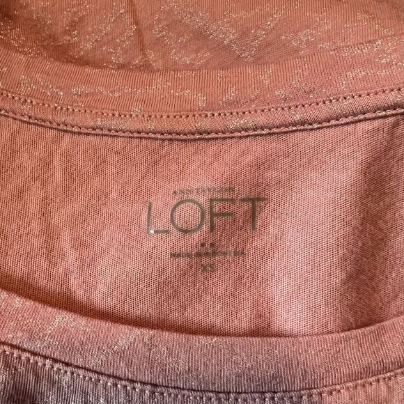 3 for $30! Loft sparkly pink long sleeve shirt - Picture 5 of 7